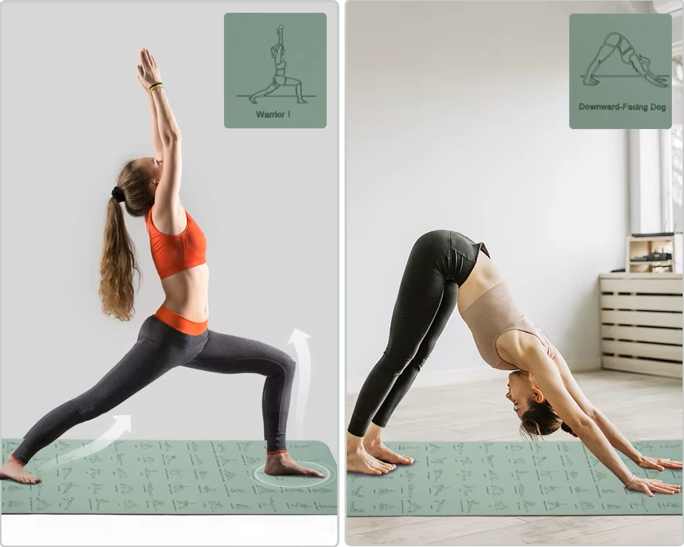 Tapis de yoga positions